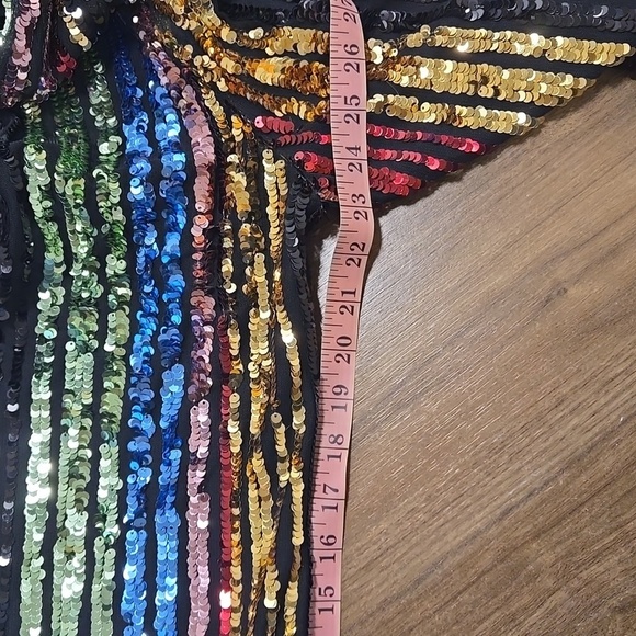 LPA-Revolve-Double V Jumpsuit in Multi Sequin-Size Small - Picture 14 of 17